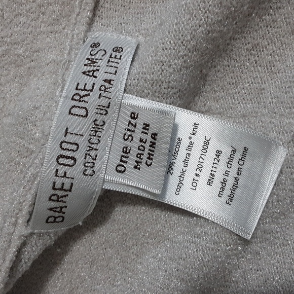 Barefoot Dreams one size open cardigan poncho beige women soft stretchy casual - Picture 5 of 8
